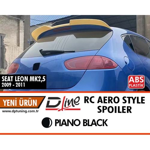 Leon MK2 FL RC AERO Style Roof Spoiler Piano Black ABS / 2009-2012