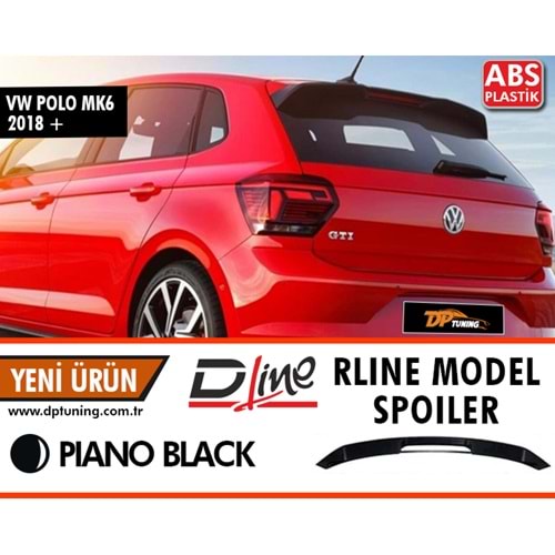 Polo Mk6 GTI Style Rear Spoiler Piano Black ABS / 2019 -