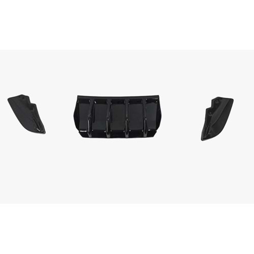 Cupra Formentor Max Rear Diffuser + Flaps Piano Black Vacuum Set / 2021- (3 Pieces)