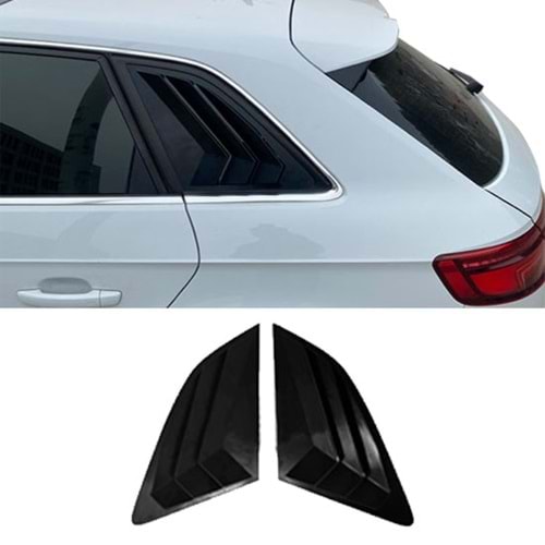A3 8V HB Side Window Louver Piano Black ABS / 2012-2019