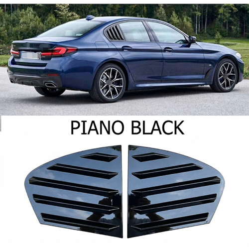 G30 Side Window Louver Piano Black ABS / 2017-2023