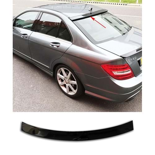 W204 Roof Spoiler Piano Black ABS / 2007-2014