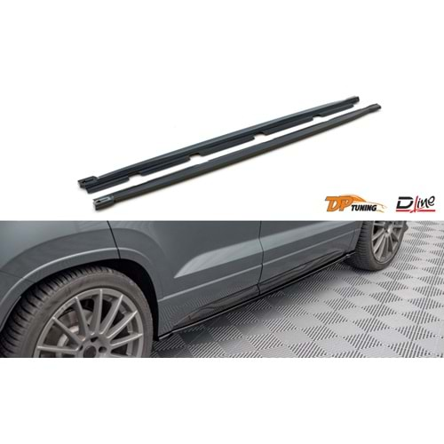 Cupra Ateca Max Side Skirt Lower Lip Piano Black Vacuum Plastic / 2021 -