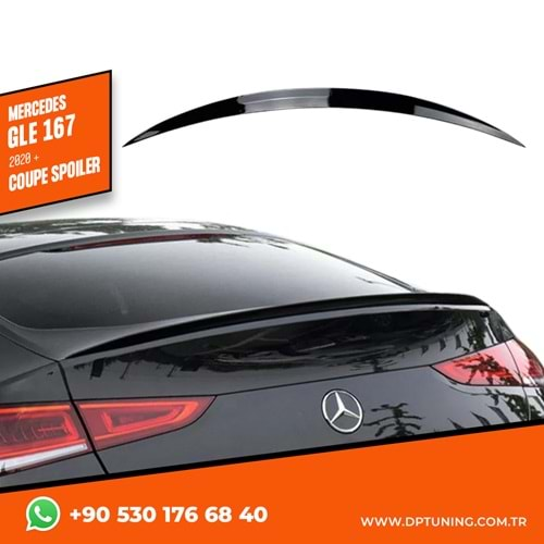 GLE167 C167 Coupe Rear Spoiler Piano Black ABS / 2020 After