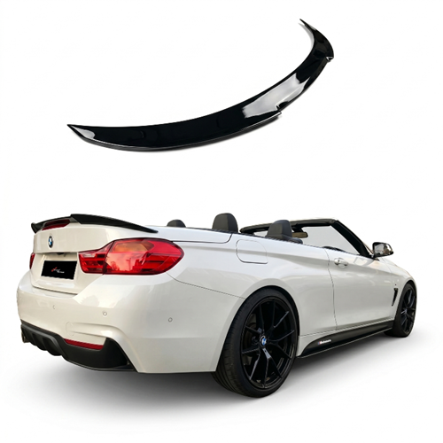 F33 M4 Cabrio Rear Trunk Spoiler Piano Black ABS / 2013-2020