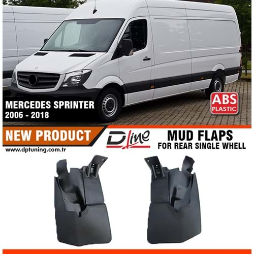 W906 Sprinter Mud Rear Flaps / 2006-2018 (Rear Single Wheel)