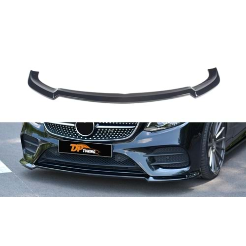 W213 Max V2 Front Lip Piano Black Vacuum Plastic / Fit Coupe & Cabrio 2017-2020