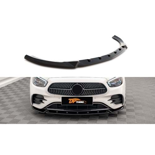 W213 FL Max V2 E Amg Line Front Lip Piano Black Vacuum Plastic / 2021-2023