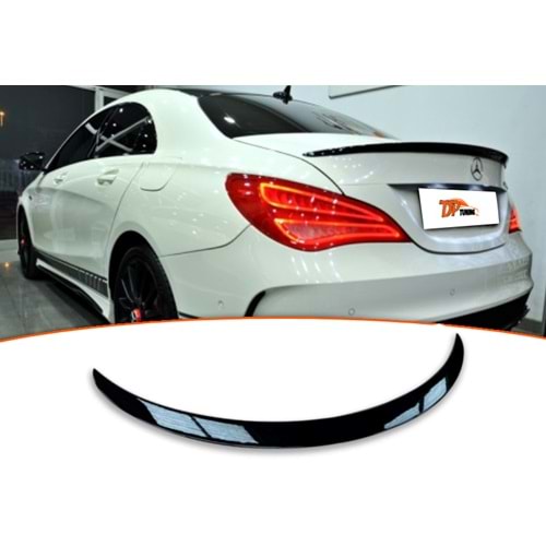 W117 AMG Model Rear Trunk Spoiler Piano Black ABS / 2013 - 2018