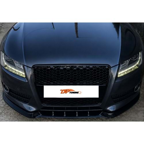 A5 B8 / 8T Front Lip Piano Black Vacuum / 2007 - 2011