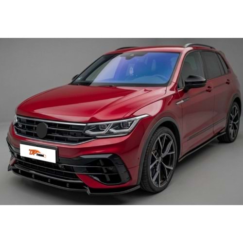 Tiguan MK2 Facelift R-Line Front Lip Piano Black Vacuum / 2020-2024