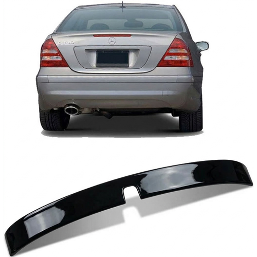 W203 AMG Style Roof Spoiler Piano Black ABS / 2000-2011