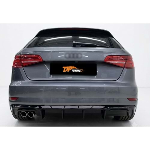 A3 8V Facelift Max Rear Diffuser Piano Black Vacuum / 2016 - 2020