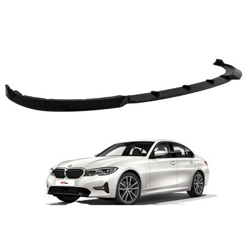 G20 Standard Bumper Front Lip Piano Black ABS / 2020 - 2022 (3 Pieces)