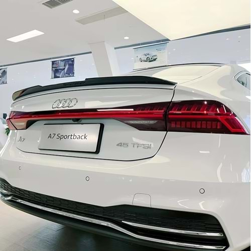 A7 Rear Trunk Spoiler Piano Black ABS / 2018 After