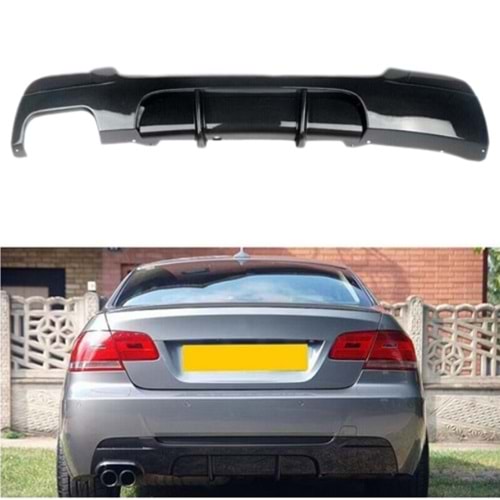 E92 M Technic Diffuser Piano Black ABS / 2007-2013 (Left Double Output)