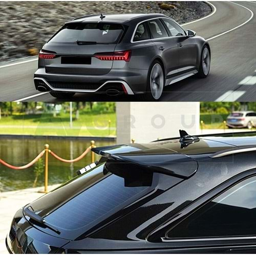 A6 C8 Avant Rear Spoiler Piano Black ABS / 2018 Sonrası