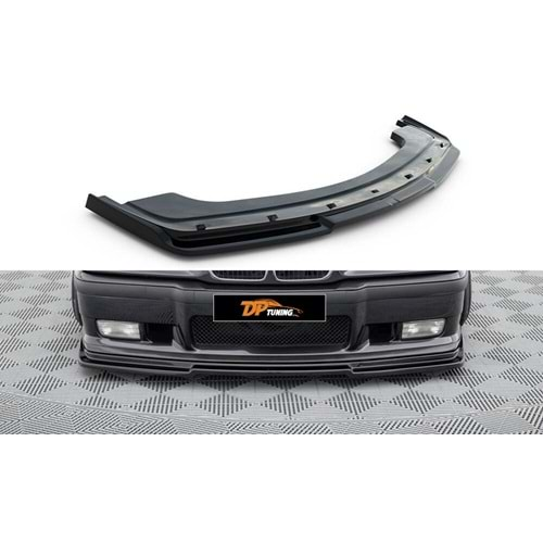 E36 M3 MAX Style Front Lip Piano Black Vacuum Plastic / 1990-2000