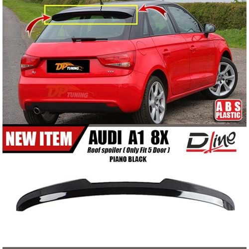 A1 8X Rear Roof SpoilerPiano Black ABS / 2010-2017 (4 Doors)