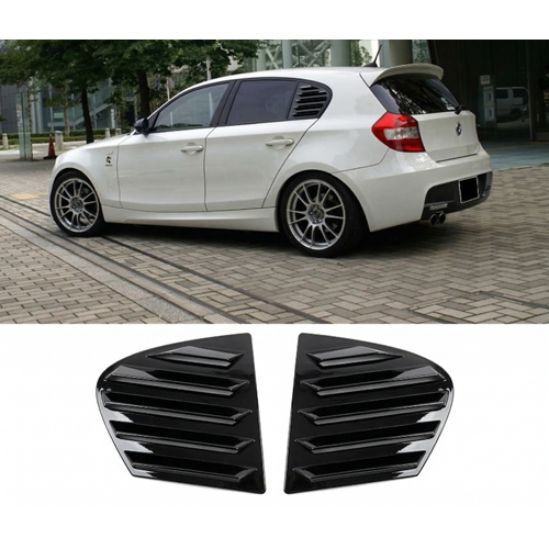 E87 Side Window Louver Piano Black ABS / 2004-2011