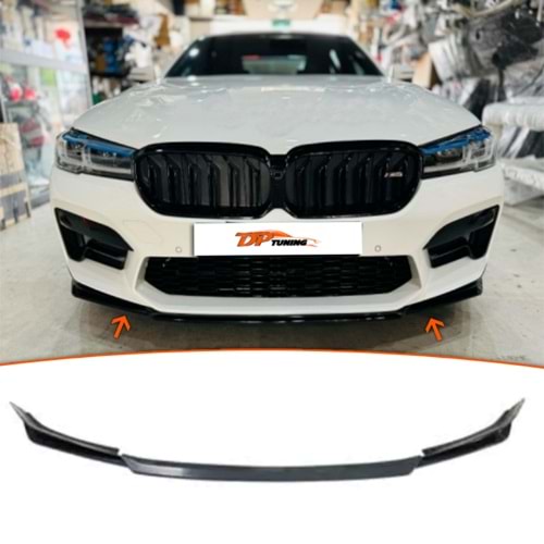 G30 M5 CS Model Front Lip Piano Black ABS / 2017 - 2023 (3 Pieces)