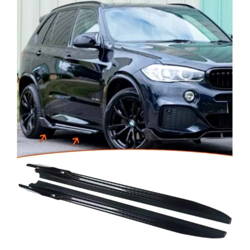 X5 F15 Side Skirts Lower Lip Piano Black ABS / 2013 - 2018