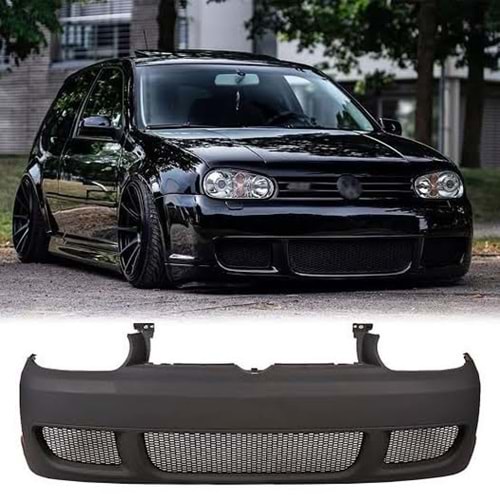 Golf 4 R32 Front Bumper Raw Surface ABS / 2003-2009 (Without Fog Lamps)