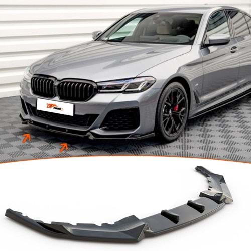 G30 LCI Max V1 Front Lip Piano Black Vacuum Plastic / 2017 - 2020