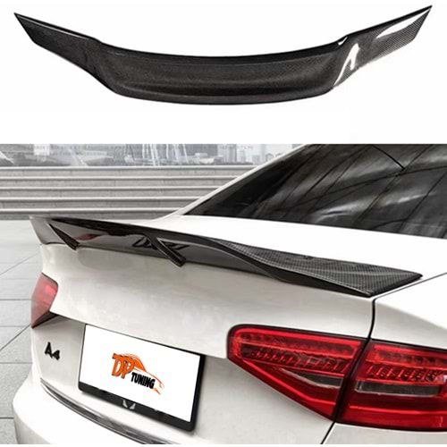 A4 B8 R Style Spoiler Piano Black ABS / 2009-2016