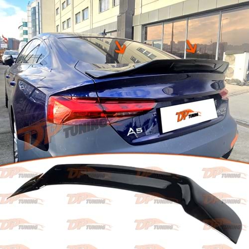 A5 B9 R Style Spoiler Piano Black ABS / 2016-2021