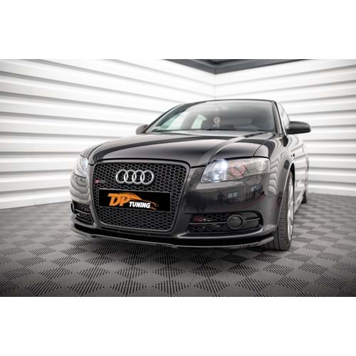 A4 B7 S-Line Max Front Lip Piano Black Vacuum Plastic / 2004 - 2008