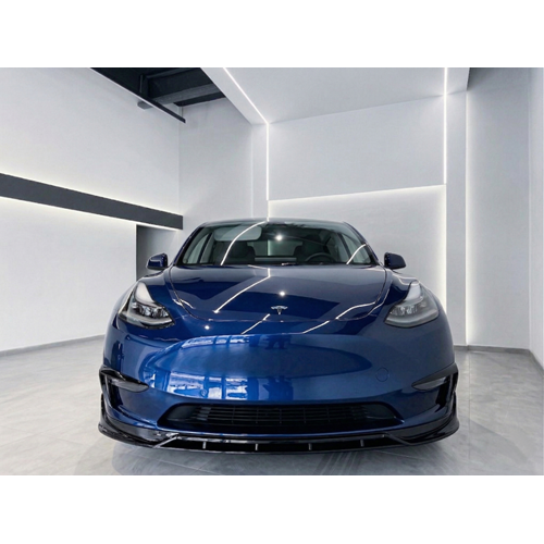 Model Y Front Lip Piano Black Vacuum Plastic / 2020 - 2024