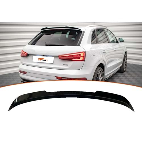 Q3 Rear Roof Spoiler Piano Black ABS / 2012 - 2018