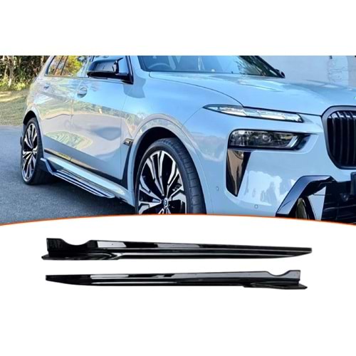 G07 LCI Side Skirts Lower Lip Piano Black ABS / 2023 - up