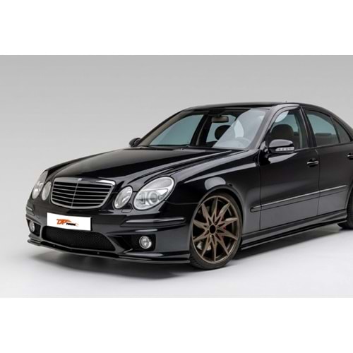 W211 AMG Facelift Front Lip Piano Black Vacuum / 2006 - 2009