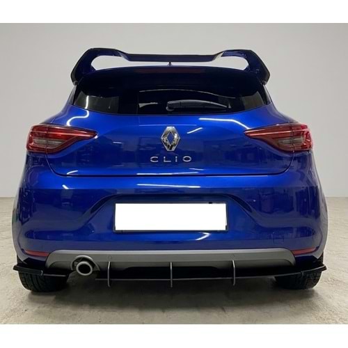 Clio 5 Max Rear Splitter Diffuser Matte Black ABS / 2019 - 2023
