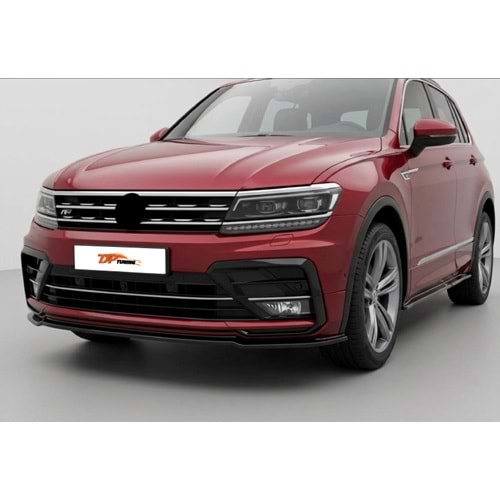 Tiguan MK2 R-Line Front Lip Piano Black Vacuum / 2015 - 2020