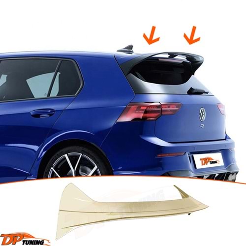 Golf 8 R Style Roof Spoiler Raw Surface ABS / 2019 -
