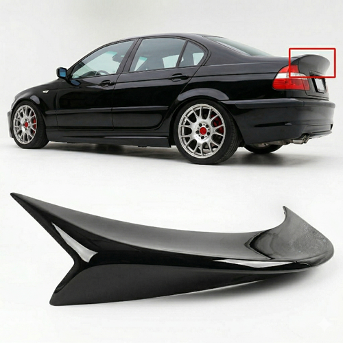 E46 CSL Rear Trunk Spoiler Piano Black Vacuum Plastic / 1997-2006 (4 Doors)