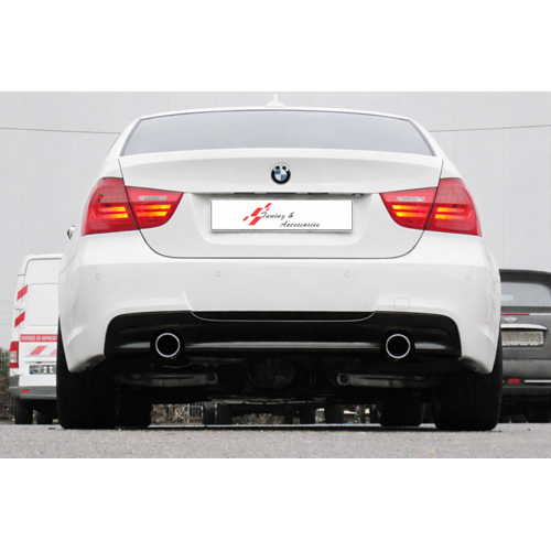 E90 M Technic Diffuser R+L Single Output Piano Black Vacuum Plastic / 2004-2011