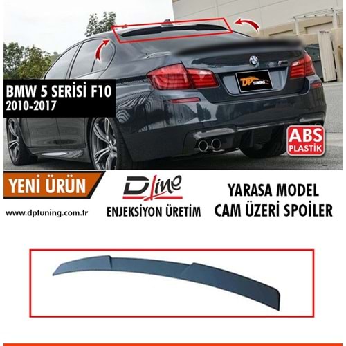 F10 Rear Over Glass Spoiler Raw Sruface ABS / 2010 - 2017