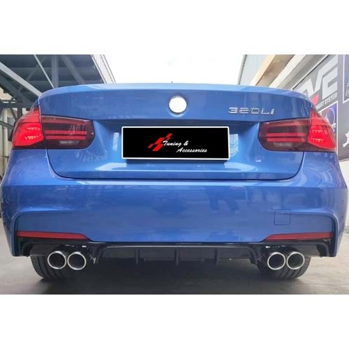 F30 M Performance Diffuser R+L Dual Output Piano Black ABS / 2012-2018