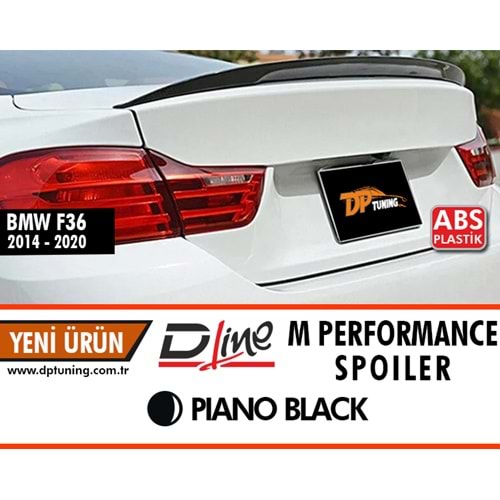 F36 M Performance Dynamics Rear Trunk Spoiler Piano Black ABS / 2014-2020