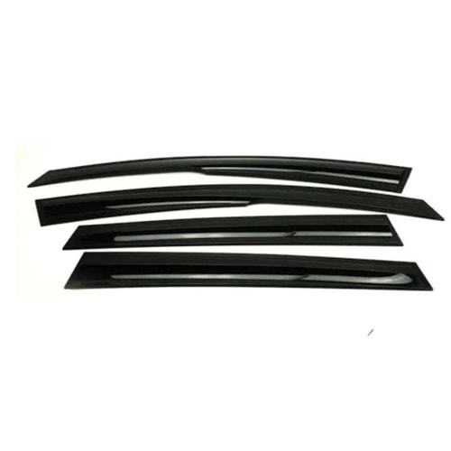 Focus 2 Dynamic Style Wind Deflector Set Piano Black ABS / 2005-2012 (4 PCS)