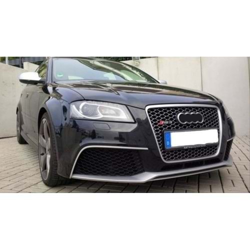 A3 8P FL RS3 Front Grille ABS / 2008-2012 (Chrome Frame + Piano Black)