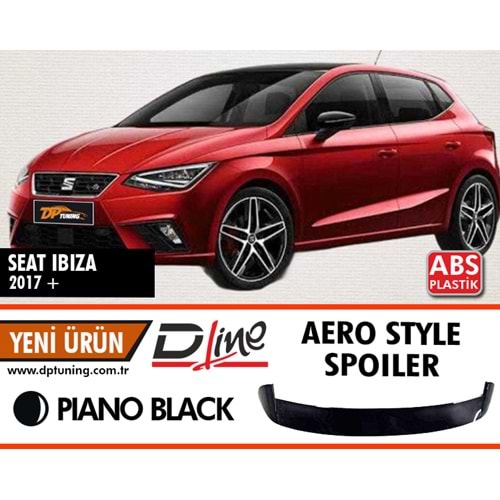 Ibiza Mk5 Aero Style Spoiler Piano Black ABS / 2017-2020