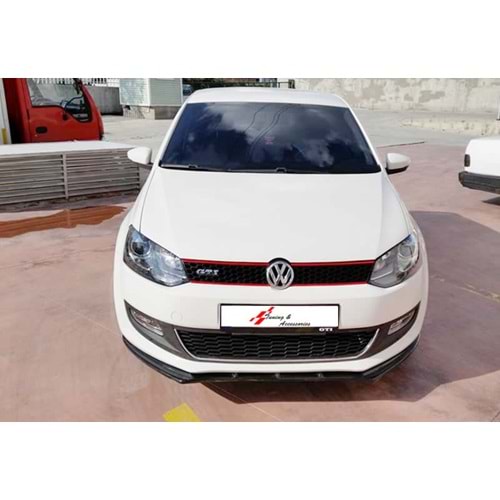 Polo Mk5 Basic Front Lip Piano Black Vacuum / 2009-2017