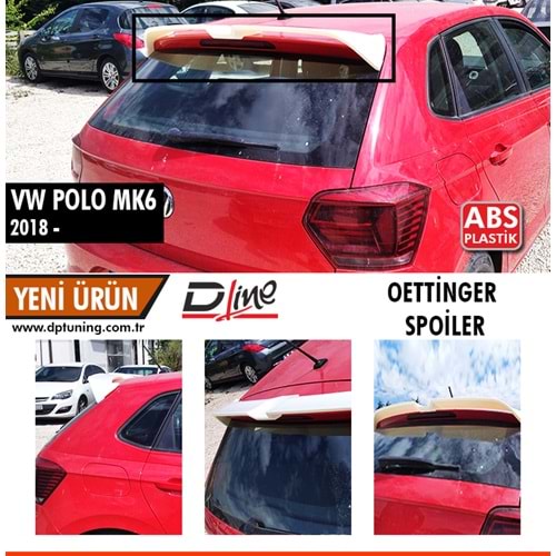 Polo Mk6 Oettinger Roof Spoiler Raw Surface ABS / 2018-2021
