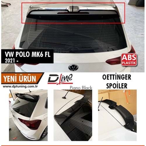 Polo Mk6 FL Oettinger Roof Spoiler Raw Surface ABS / 2021 -