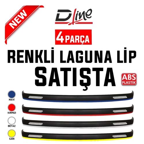Universal Laguna Ön Lip 4 Parça ABS Mat Siyah / Beyaz